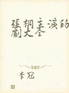 张桐主演的电视剧大全封面