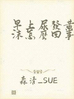 早上尿发黄有泡沫怎么回事封面