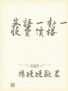 英语一对一辅导收费价格