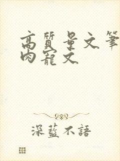 高质量文笔好的肉宠文