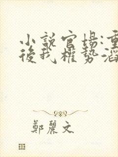 小说官场:重生后我权势滔天在线阅读封面