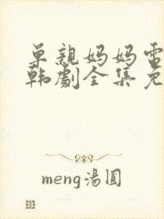 单亲妈妈电视剧韩剧全集免费观看