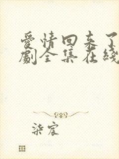 爱情回来了电视剧全集在线观看免费