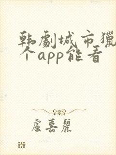 韩剧城市猎人哪个app能看