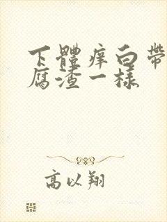 下体痒白带像豆腐渣一样