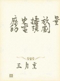 历史播放量最高的电视剧封面