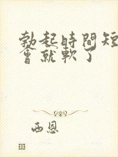 勃起时间短 一会就软了封面