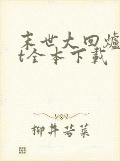 末世大回炉txt全本下载