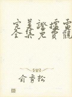 完美证据电视剧全集免费观看封面