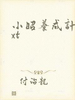 小昭养成计划txt封面