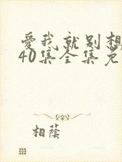 爱我就别想太多40集全集免费封面