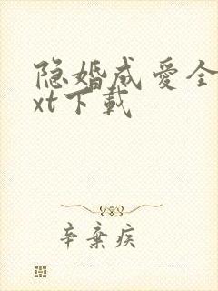 隐婚成爱全本txt下载