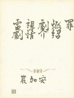 电视剧燃罪分集剧情介绍