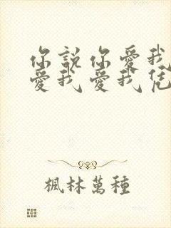 你说你爱我爱我爱我爱我凭什么说