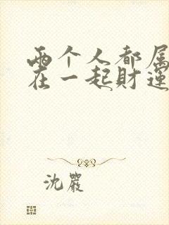 两个人都属鼠的在一起财运怎么样