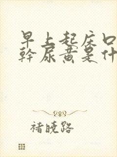 早上起床口苦口干尿黄是什么原因怎么治疗