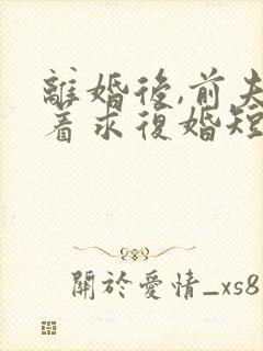 离婚后,前夫哭着求复婚短剧免费观看