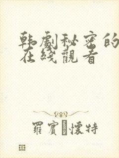 韩剧秘密的男人在线观看