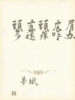 头有头皮屑特别多还痒咋办封面