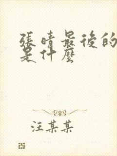 张晴最后的结局是什么