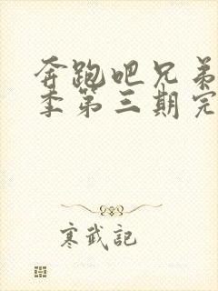 奔跑吧兄弟第三季第三期完整版封面