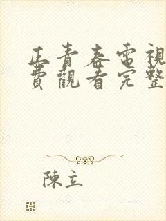 正青春电视剧免费观看完整版封面