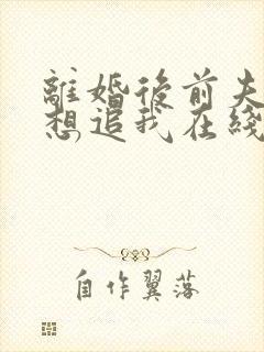 离婚后前夫总是想追我在线阅读全文免费封面