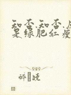 知否.知否.应是绿肥红瘦原著