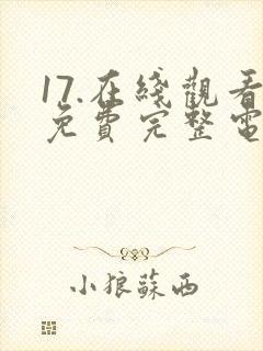 17.在线观看免费完整电影