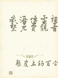 藏海传电视剧完整免费观看