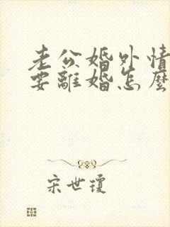 老公婚外情执意要离婚怎么挽回