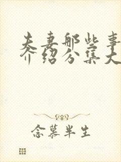 夫妻那些事剧情介绍分集大结局