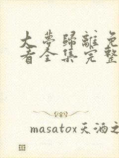 大梦归离免费观看全集完整版高清封面