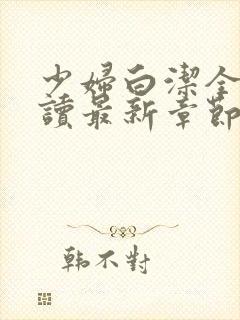 少妇白洁全文阅读最新章节