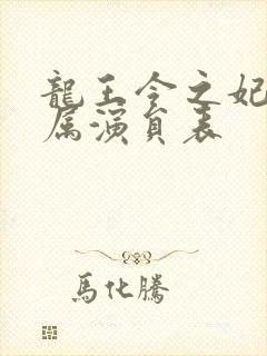 龙王令之妃卿莫属演员表