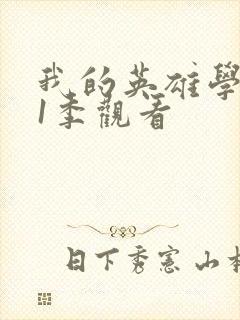 我的英雄学院第1季观看