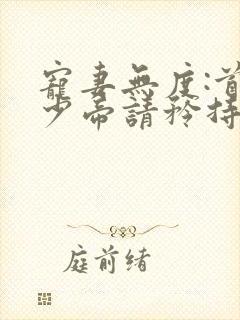 宠妻无度:首席少帝请矜持