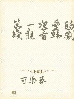 第一次爱的人在线观看韩剧免费封面