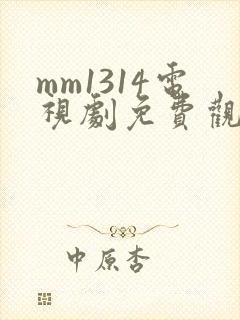 mm1314电视剧免费观看高清