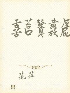 舌苔发黄厚腻口苦口臭放屁封面