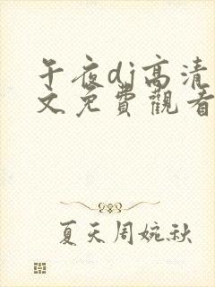 午夜dj高清中文免费观看