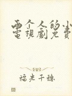 两个人的小森林电视剧免费播放观看封面