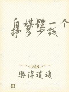 自媒体一个月能挣多少钱封面