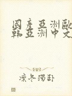 国产亚洲欧美日韩亚洲中文色