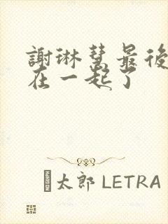 谢琳慧最后和谁在一起了封面