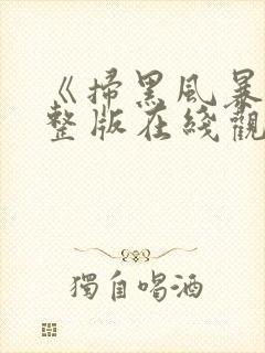 《扫黑风暴》完整版在线观看