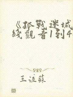 《孤战迷城》在线观看1到40集免费