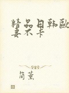 精品日韩欧美人妻不卡