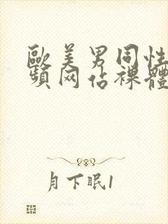 欧美男同性恋视频网站裸体直播