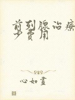 前列腺治疗得多少费用